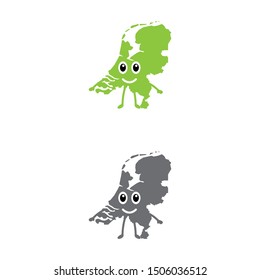 a set of Netherlands  map mascots