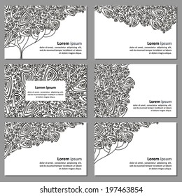 Set of neutral business cards. A vector.