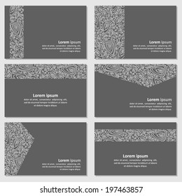 Set of neutral business cards. A vector.