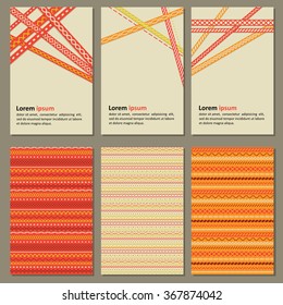 Set of neutral business cards. Vector.