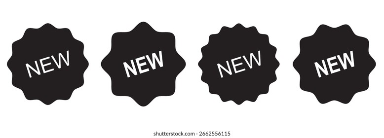 Conjunto de conjunto de iconos de etiqueta de llegada nueva. conjunto de iconos de etiqueta. eps 10