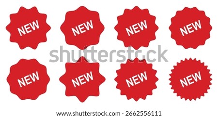 Set of new arrival tag icon set.  tag icon set . eps 10