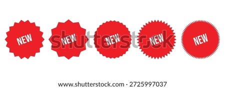 Set of new arrival tag icon set. Black vector banner ribbon on white background, left bookmark, new arrival.