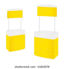 set of new beer display. vector illustration