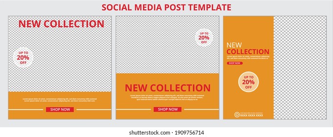 Set of new collection sale instagram post