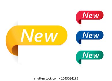 Set of new label design. Vector illustration
