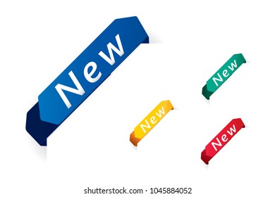 Set of new label design. Vector illustration