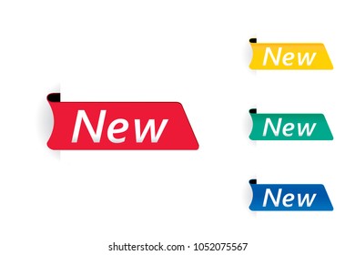 Set of new label design. Vector illustration