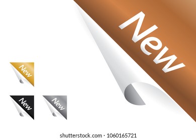 Set of new label design. Vector illustration