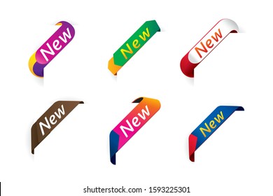 Set of new label design. Vector illustration