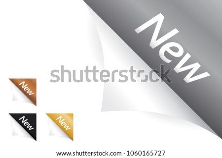 Set of new label design. Vector illustration