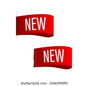 Set New Label On White Background Stock Vector (Royalty Free ...
