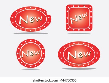 Set of New labels icons