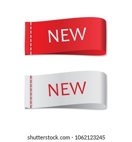 Set of new labels isolated on a white background