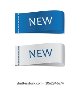 Set of new labels isolated on a white background