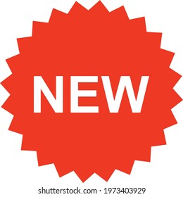 Set of new labels in red isolated on white background. Vector illustration