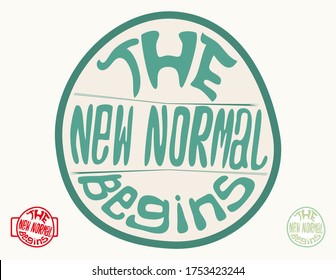 conjunto de las nuevas ilustraciones del vector de tipografía de inicio normal