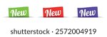 Set of "New" on white background