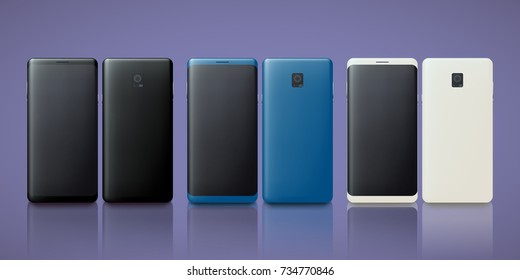 set of new smartphones