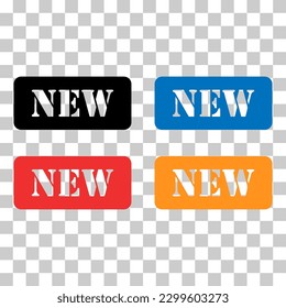 Set of New stamp symbol, label sticker sign button, text banner vector illustration .