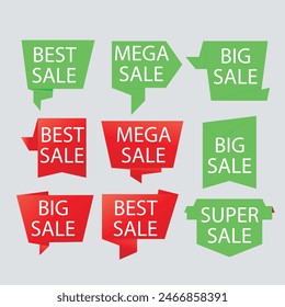 Set of new stickers, sale tags and labels. Shopping stickers and badges for merchandise and promotion, special offer, new collection, discount etc. Red stickers for web banners with transparent shadow