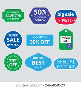 Set of new stickers, sale tags and labels. Shopping stickers and badges for merchandise and promotion, special offer, new collection, discount etc. Red stickers for web banners with transparent shadow