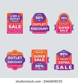 Set of new stickers, sale tags and labels. Shopping stickers and badges for merchandise and promotion, special offer, new collection, discount etc. Red stickers for web banners with transparent shadow