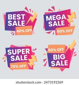 Set of new stickers, sale tags and labels. Shopping stickers and badges for merchandise and promotion, special offer, new collection, discount etc. Red stickers for web banners with transparent shadow