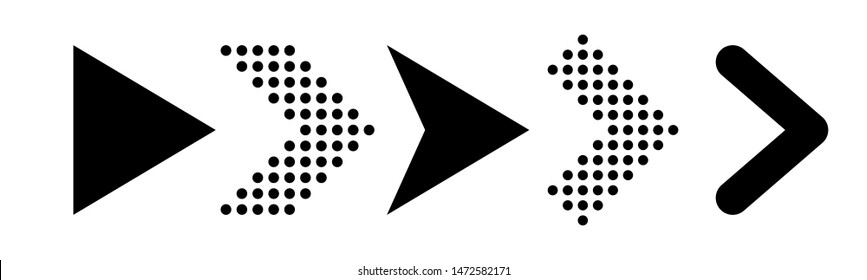 Set of new style black vector arrows isolated on white. Arrow icon. Arrow vector icon. Arrow. Arrows vector illustration collection