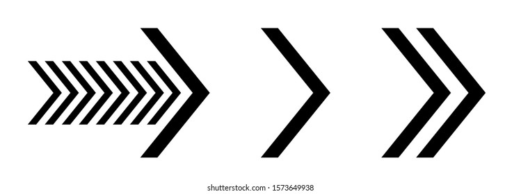 Set of new style black vector arrows isolated on white. Arrow icon. Arrow vector icon. Arrows vector illustration collection.