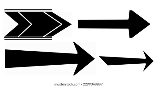 Set new style vector arrows isolated on white color. Vector icon arrow. Arrow collection of vector illustrations

