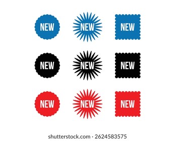 set of new tag. special offer symbol icon design vector isolated transparent background