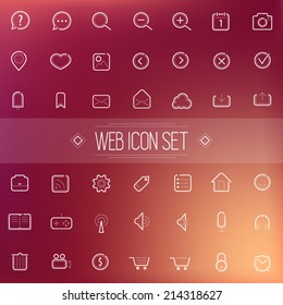 Set of new trendy line vector icons for web and mobile applications