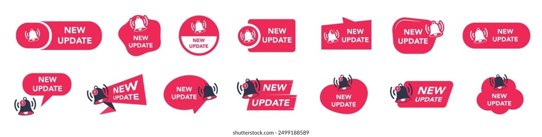 Set of new update vector icons