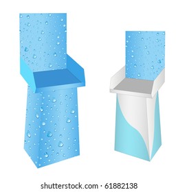 set of new water drops display. vector illustration
