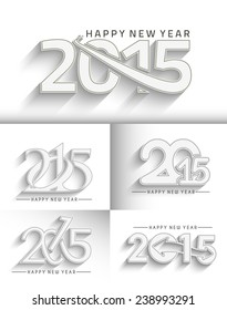Set of New Year 2015 Text Design