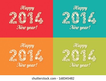 set of new year cards