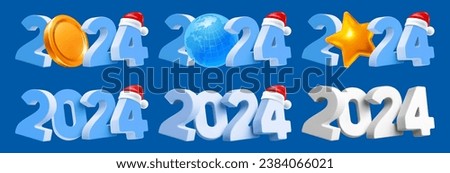 2024 on colorful slips of paper