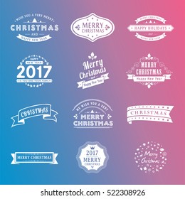 Set of New Year Vector Badge