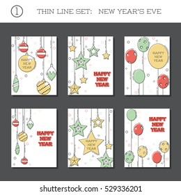 Set of New Year's Eve backgrounds (eps10);