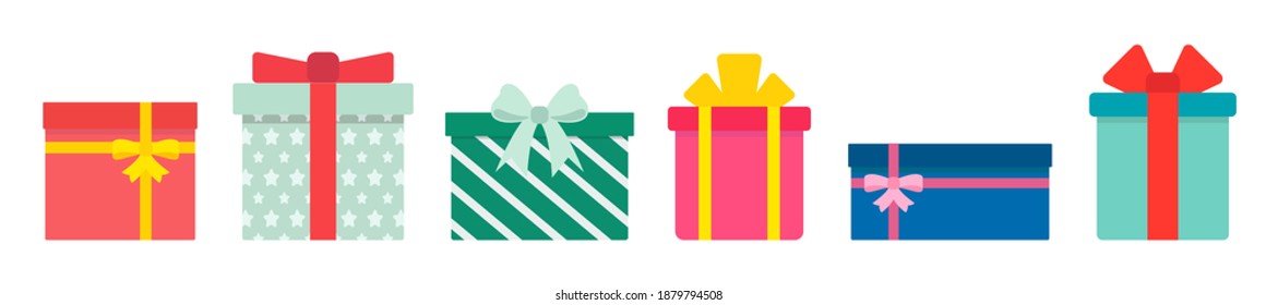 Set of New Year's gifts. vector illustration