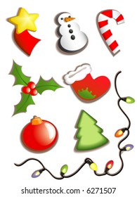 set of New Year's icons