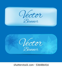 A set of New Year's snow banner design.