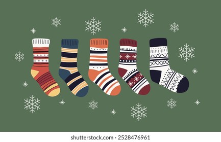 Set of New Year's socks