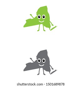 a set of New York state map mascots
