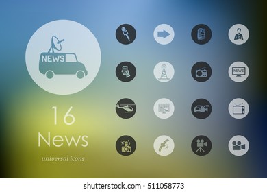 Set of news icons