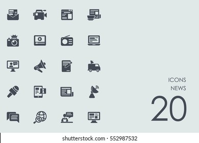 Set of news icons