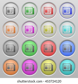 Set of news plastic sunk spherical buttons.