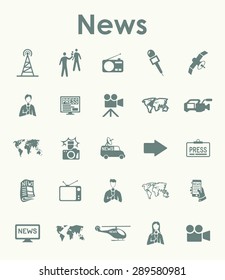 It is a set of news simple web icons