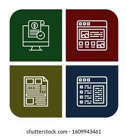 Set of newspaper icons. Such as Release, Article, Newspaper , newspaper icons